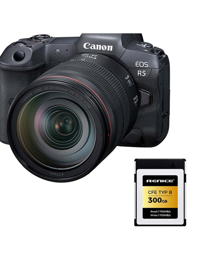 Canon EOS R5（cf express type b付き） プログレードデジタル 第二世代CFexpressカードとCanon EOS R5の